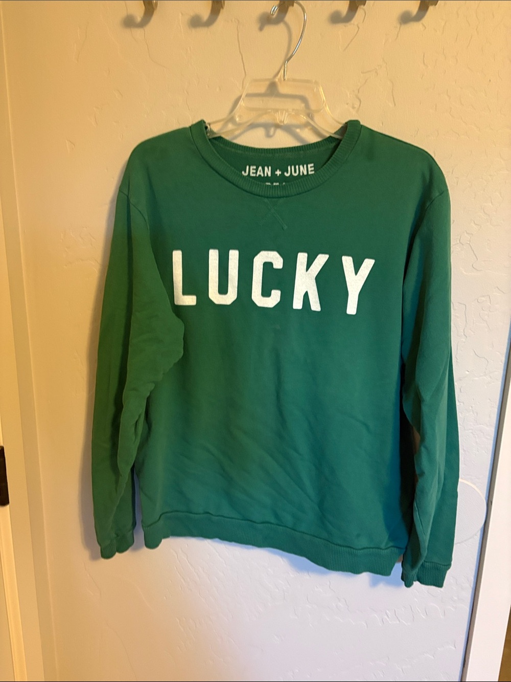 Lucky Brand Green 'LUCKY' Crewneck Sweatshirt